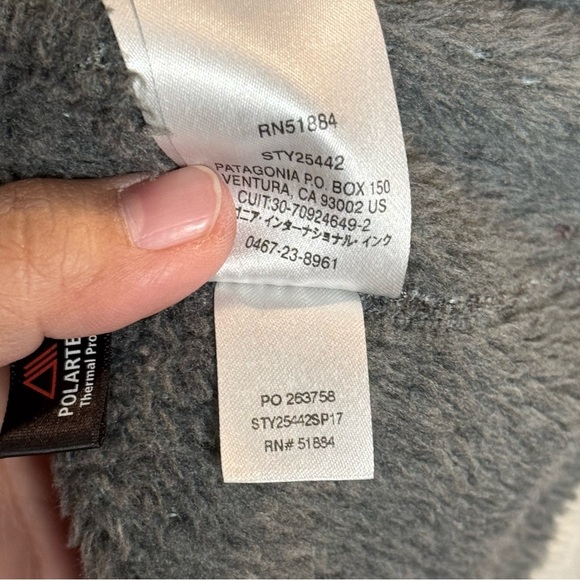 Patagonia Women’s Medium Gray Re-Tool Snap-T Pullover Polartec Mock Neck Fleece - Picture 6 of 7